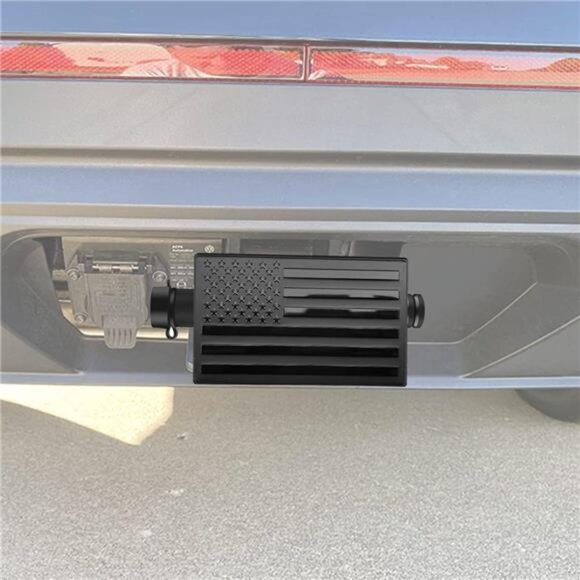 American Flag Metal Trailer Hitch Cover for 2 inch Receivers（with 5/8-Inch Pin) - Picture 6 of 8